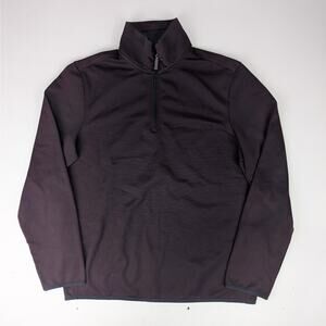 Perry Ellis Men's Medium Plum 1/4 Zip Athletic Long Sleeve Pullover Shirt